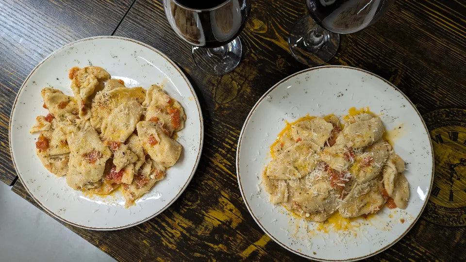 Pasta and Wine Dinner for Two in Plovdiv Old Town