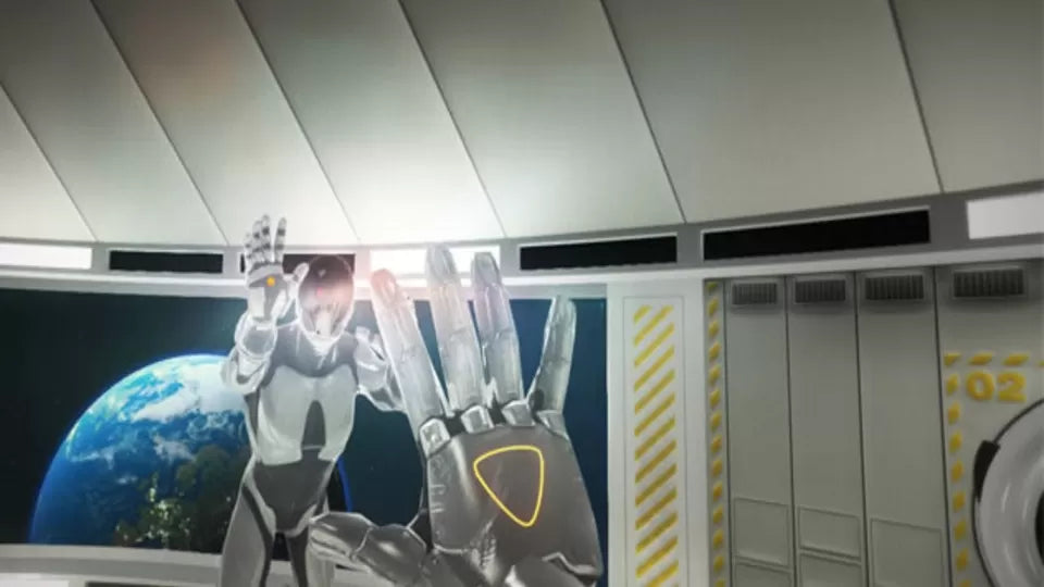 Player controlling avatar with sensors in COSMOS VR, Sofia