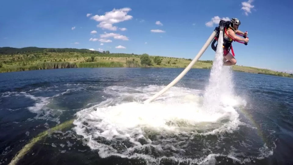 Water jetpack at Iskar Reservoir near Sofia