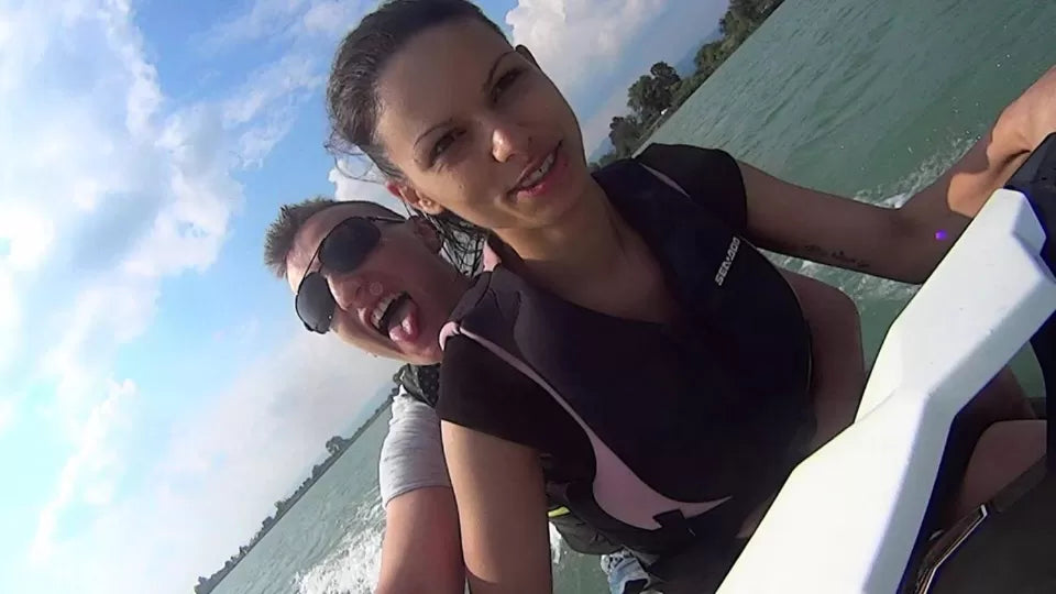 Sea‑Doo Spark jet ski on the water at Lake Iskar