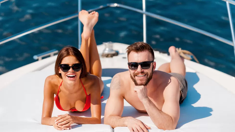 Lake Iskar yacht rental on a luxury motor yacht