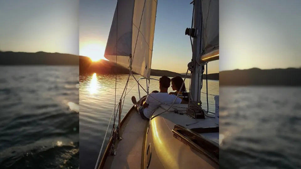 Private yacht trip on Lake Iskar – deck and sails