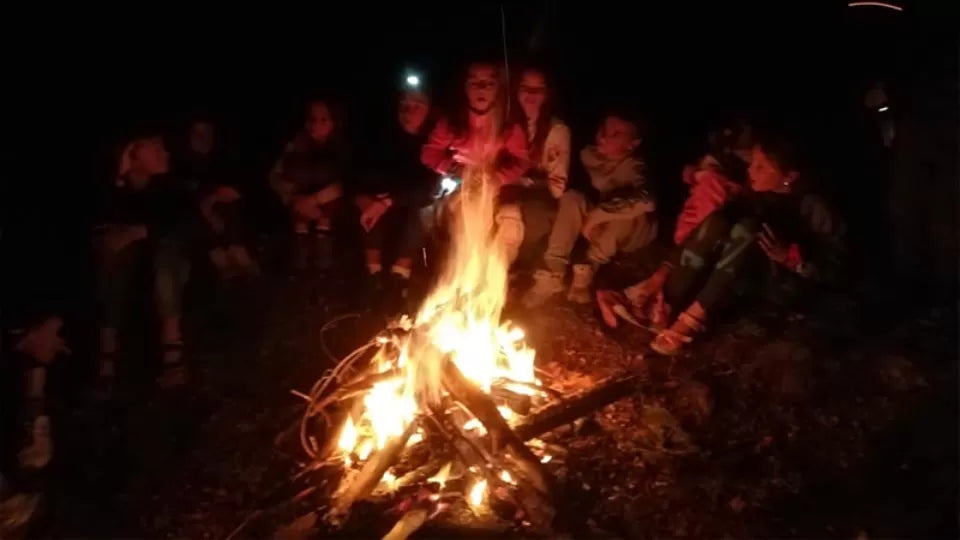 Kids adventure camp in Osogovo with evening campfire