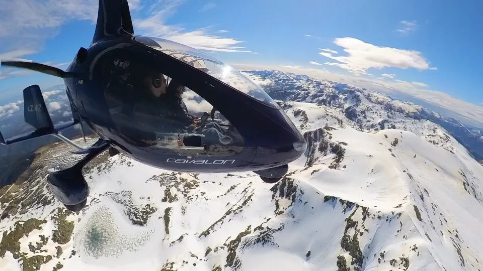 Gyrocopter flight over the Seven Rila Lakes in an AutoGyro Cavalon