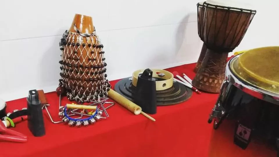 Group drum activity for a children’s birthday in Sofia