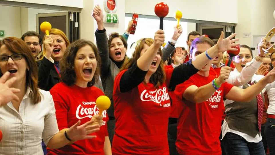 Corporate drum circle team-building in Sofia with facilitator