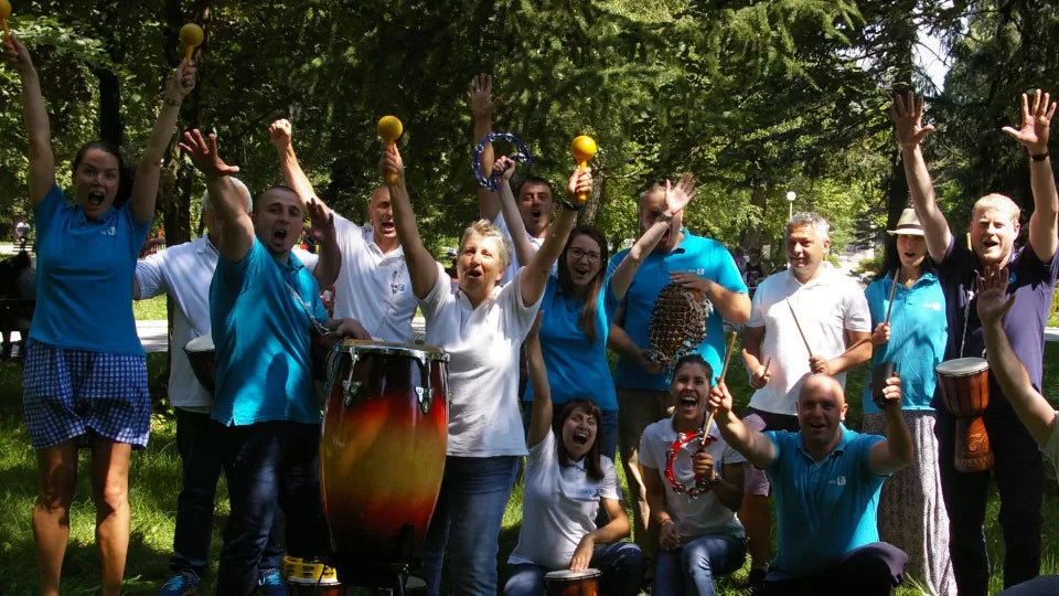 Interactive drumming program for corporate teams in Sofia
