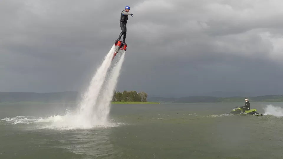Flyboarding in Tsigov Chark at Batak Reservoir