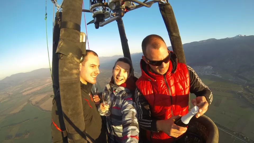 Hot air balloon over Madara at sunrise – private flight