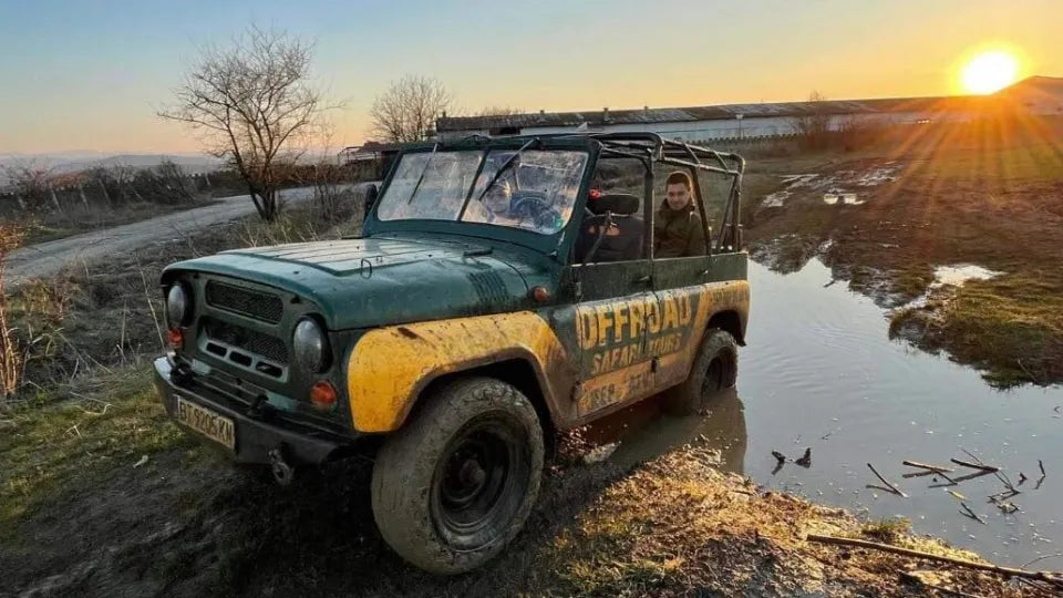 Video recording of an off-road jeep experience in Veliko Tarnovo