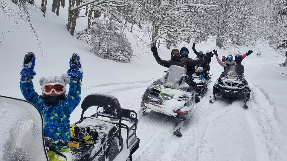 Guided 1-hour snowmobile ride at Petrohan in the Balkan Mountains