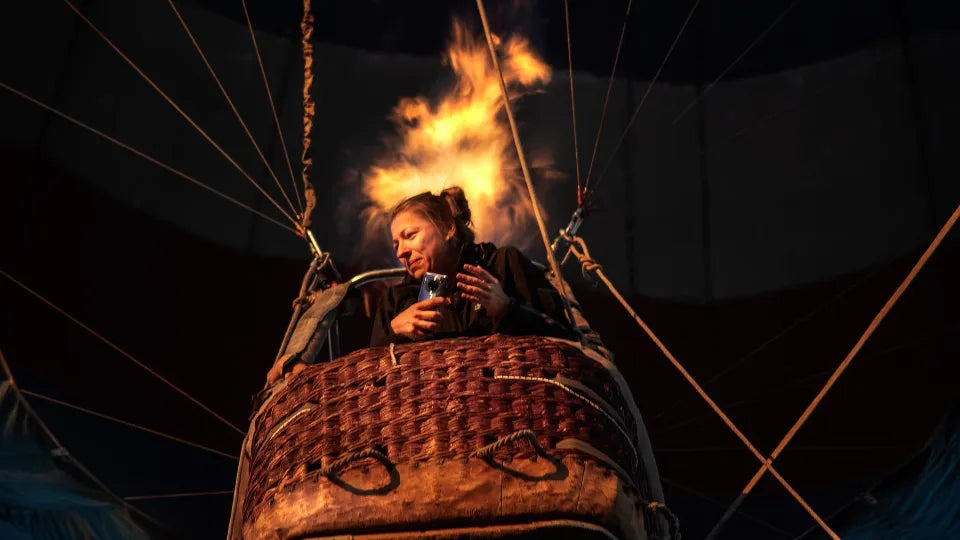 Tethered hot air balloon at Prohodna – panoramic 100 m ascent