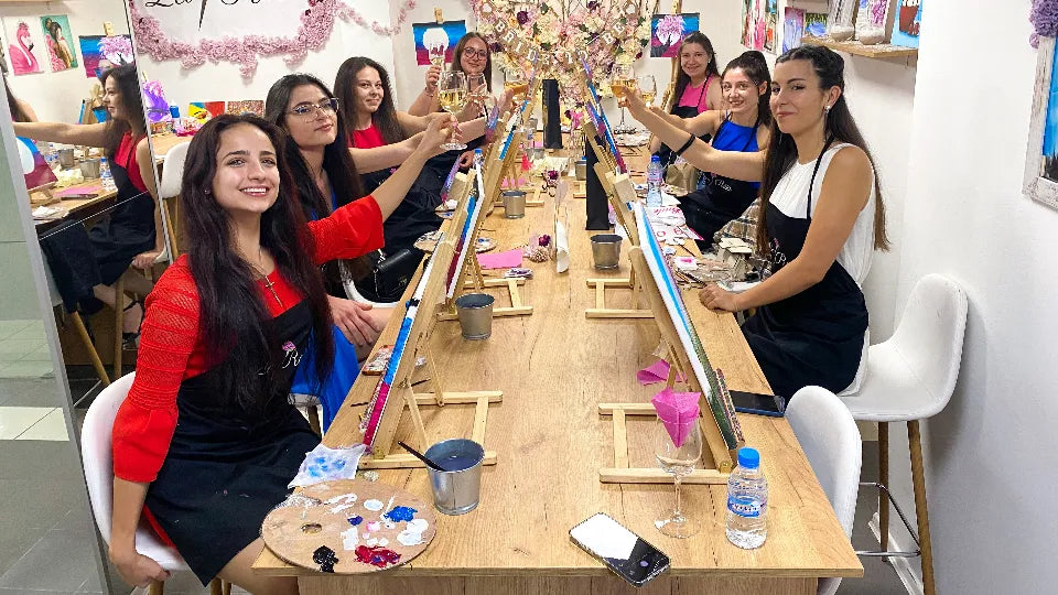 Hen party paint and sip at home in Sofia