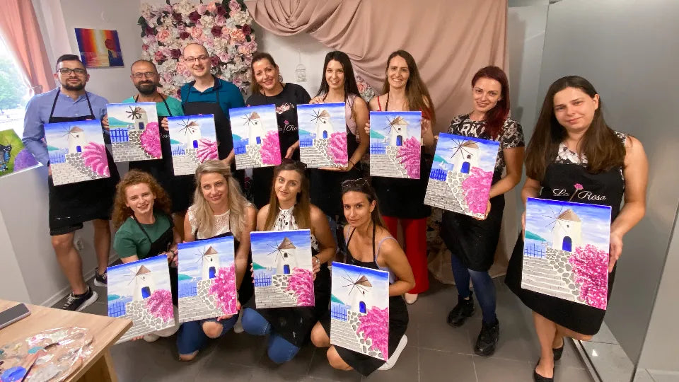 Team building paint and sip at your office in Sofia