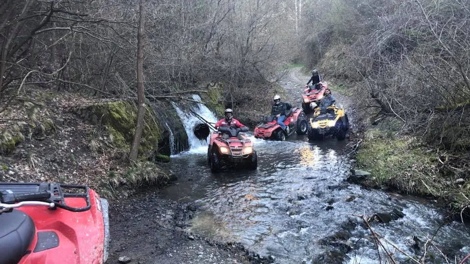 Group ATV trail on the southern slopes near Sofia