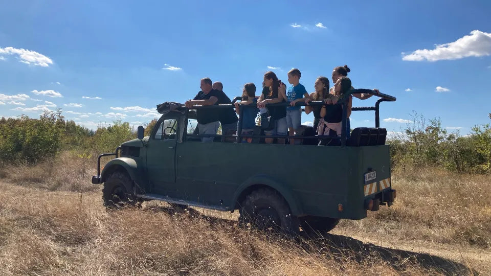 Group off‑road safari in a modified 4x4 GAZ‑63 bus
