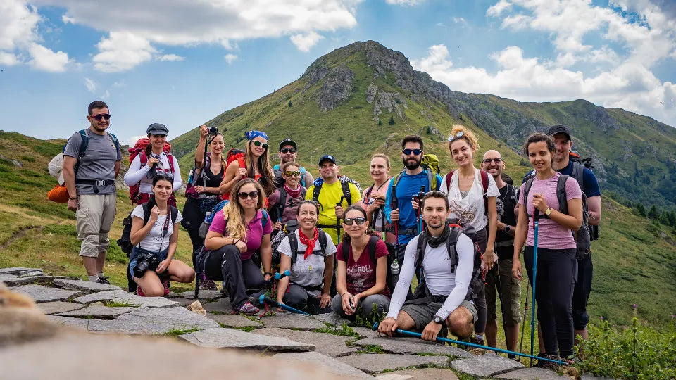 Group hike to Kozya Stena Peak – Central Balkan ridge panorama