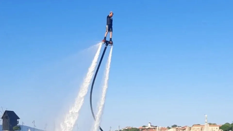 Flyboarding at Iskar Reservoir – flight over water