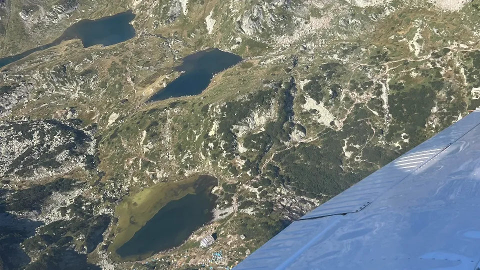 Rila Lakes scenic flight with pilot lesson in a Mooney M20
