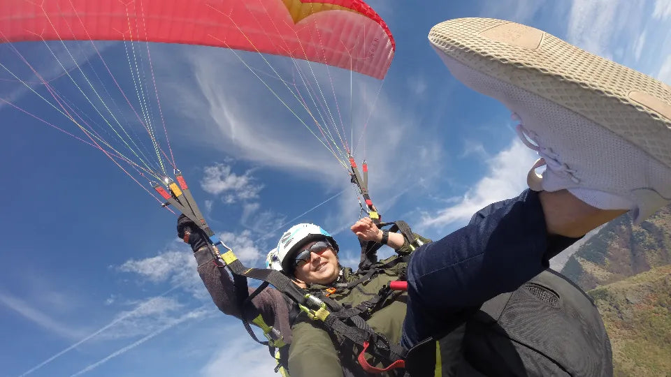 Take-off for tandem paragliding, Sopot