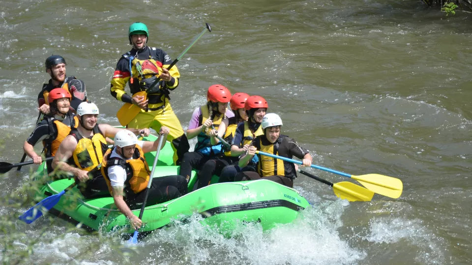 Wetsuit, helmet and life jacket for Struma River rafting
