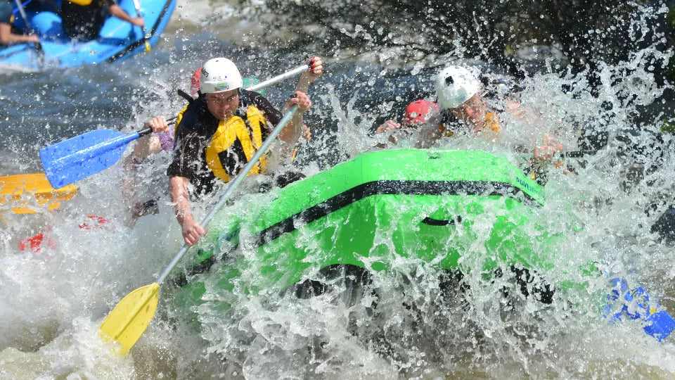 Spray and smiles on a Struma River whitewater run
