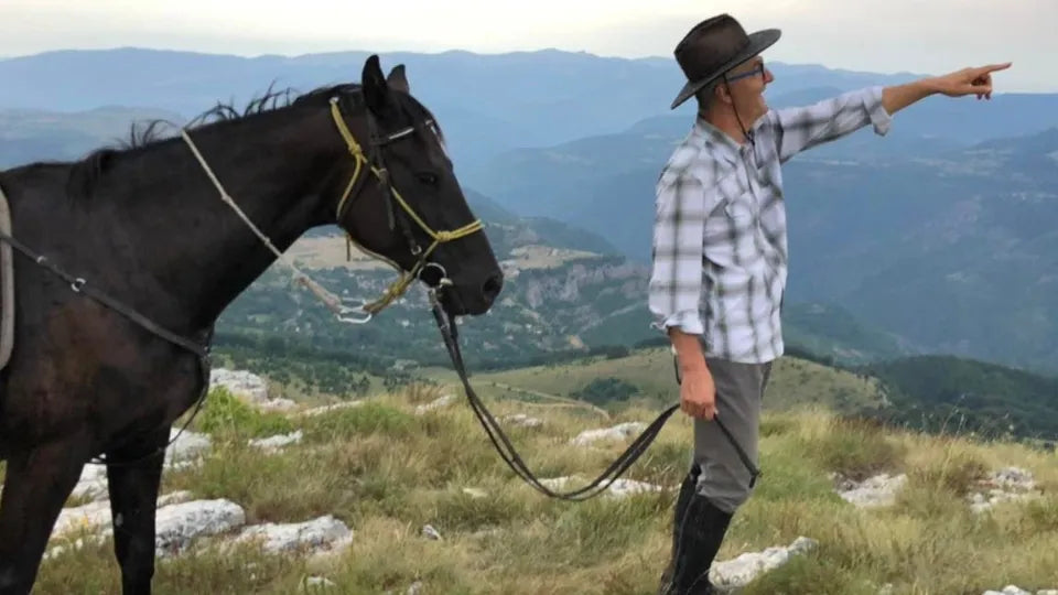Horseback ride above Skaklya waterfall in the Balkan Mountains, Svoge