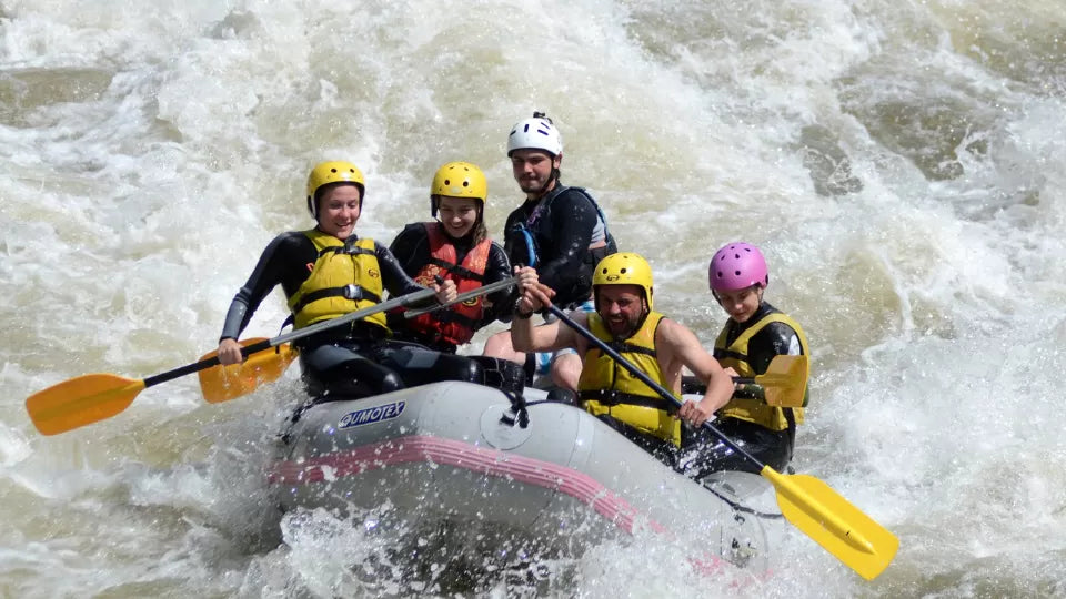 Group Struma River rafting—paddles, rapids and smiles