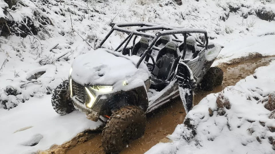 Group buggy tour in Pamporovo during winter