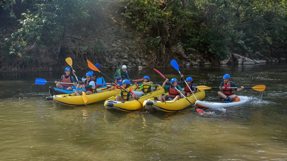 Archery and pool time at the Kresna Gorge kids adventure camp