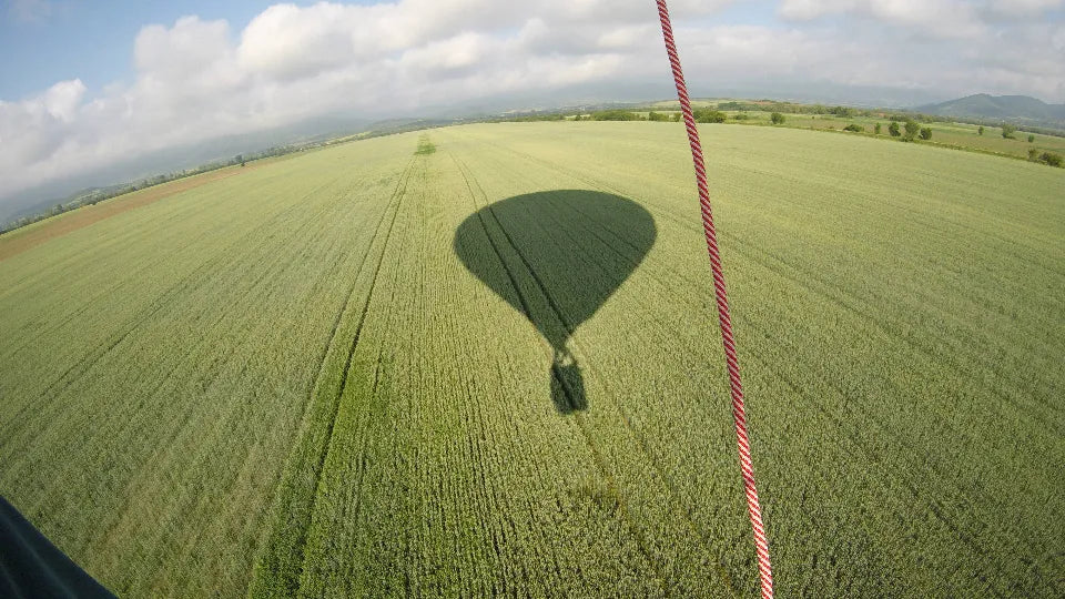 View from a Burgas hot air balloon flight over the plains