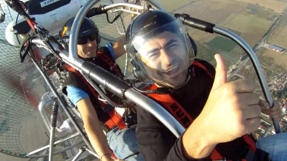 Paratrike flight over Stara Zagora with panoramic view
