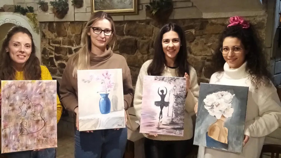 Paint and sip in Plovdiv – art session with wine and bites