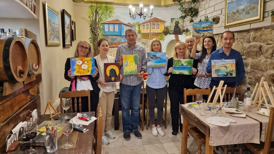 Restored Old Town house in Plovdiv hosting a paint and sip workshop