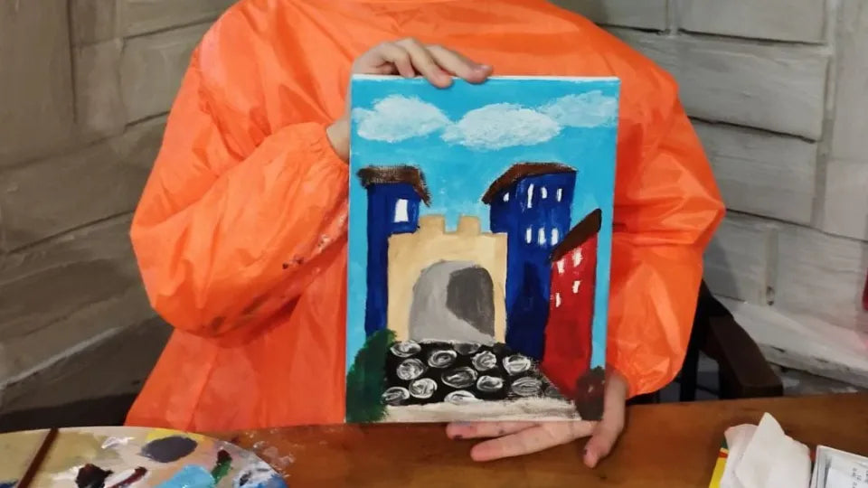 Kids painting workshop in Plovdiv with children's menu