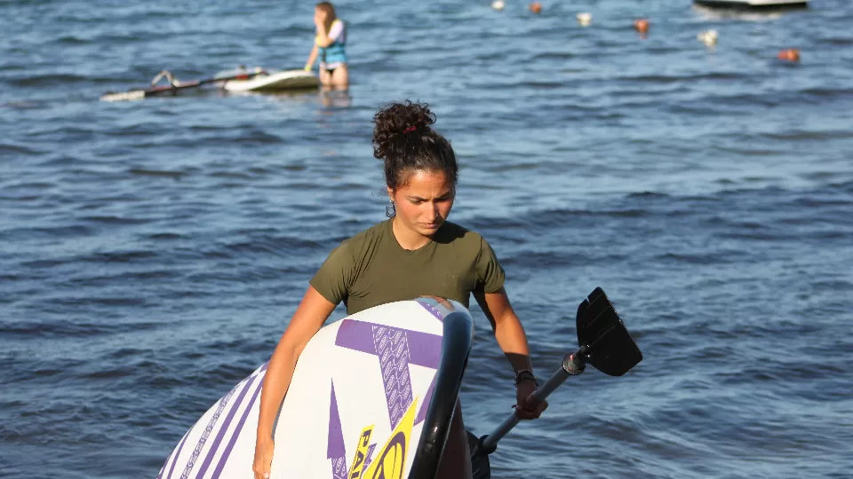 Kayak training session with safety gear in Tsarevo