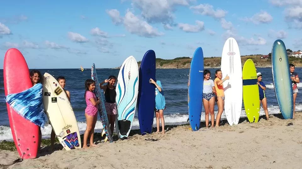 Kids SUP in the calm bay of Nestinarka, Tsarevo