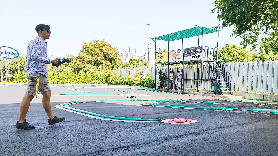 Pit boxes at the Sofia RC track