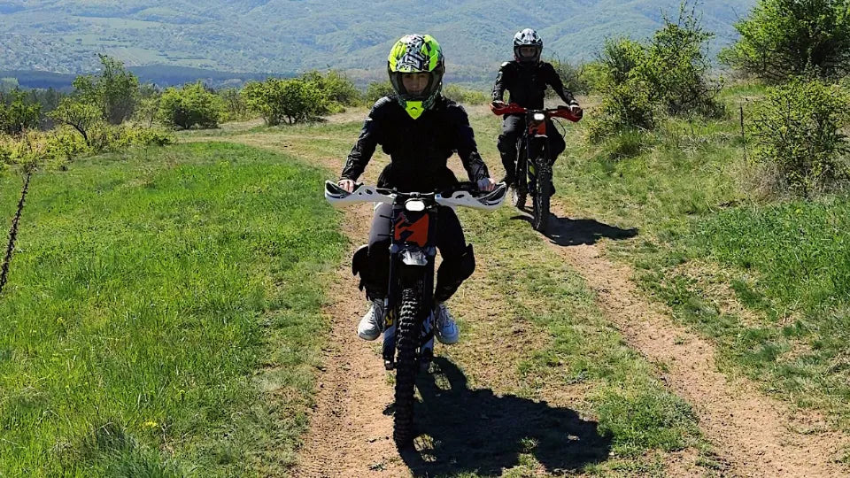 GoPro filming during an electric motorcycle tour in Bankya
