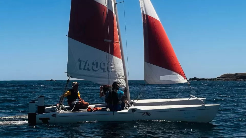 Catamaran sailing in Tsarevo for two with picnic and snorkeling