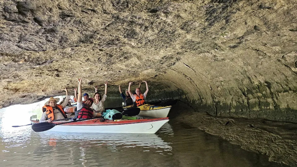 Guided Yantra River kayaking with equipment provided