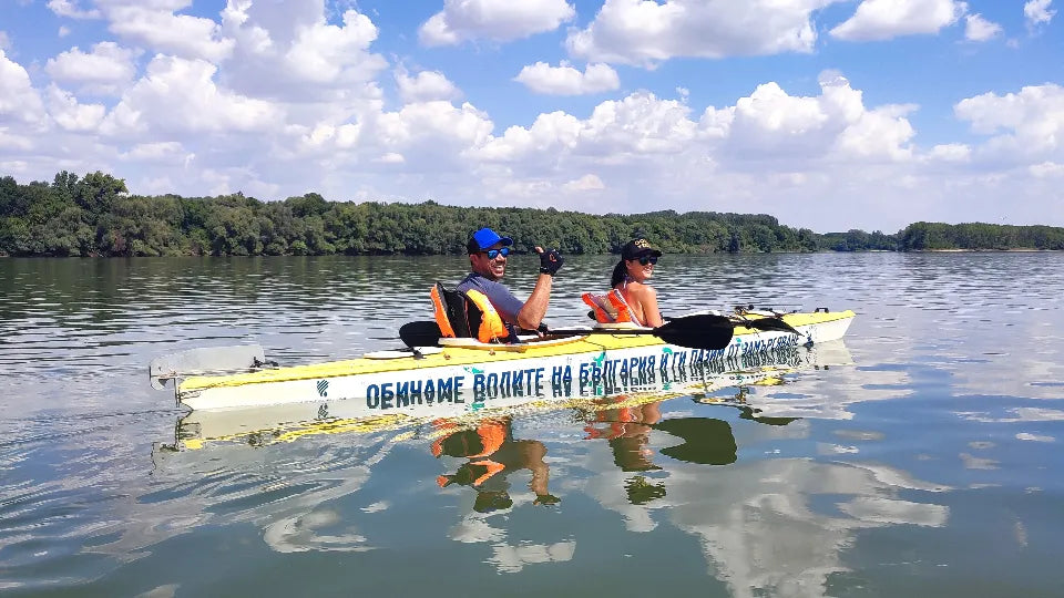 Finish of the kayak route below the port in Svishtov