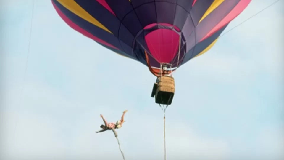 Balloon bungee jump in Sofia with video included