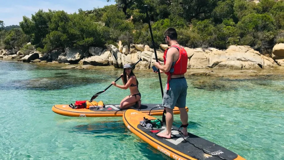 Small-group SUP adventure with instructor on Diaporos, Greece