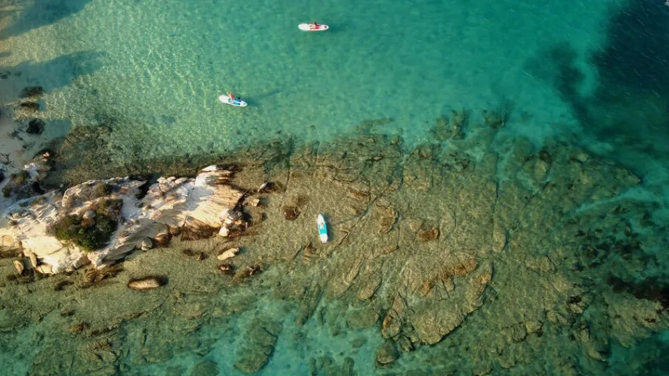 Beginner-friendly stand-up paddle (SUP) around Diaporos beaches