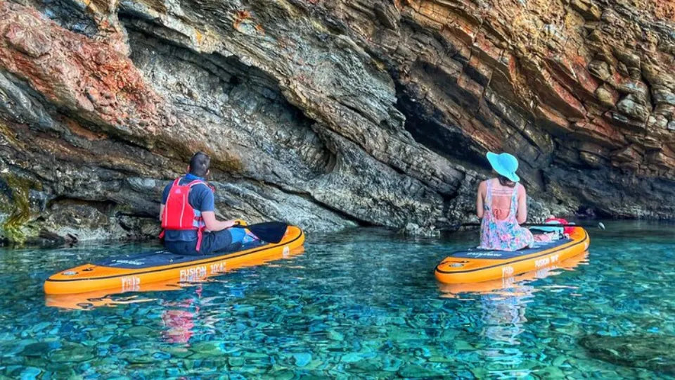 Camping near the sea at Jason Bay, Pelion, Greece
