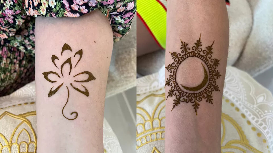 Detailed jagua temporary tattoo design on forearm – Sofia, Reduta