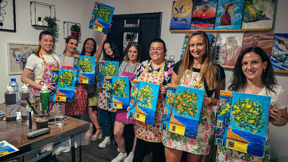 Paint and sip in Sofia – canvas painting with artist guidance