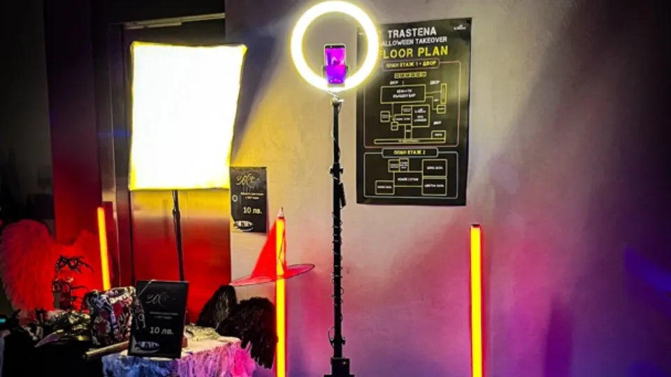 Smoke machine and fun effects for 360 photo booth in Sofia