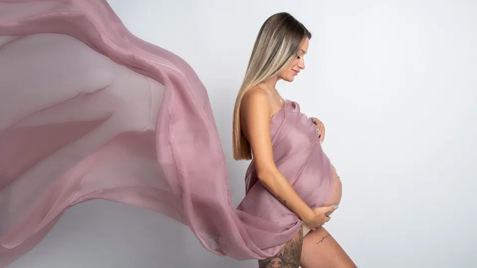 Retouched image from a maternity photoshoot – professional studio portrait, Sofia